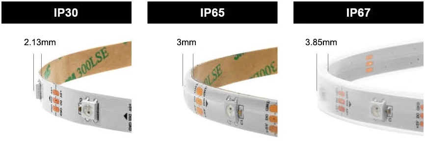 5V 16FT WS2812B 5050 RGB LED Strip 5M 150 leds Light P20 Addressable White PCB
